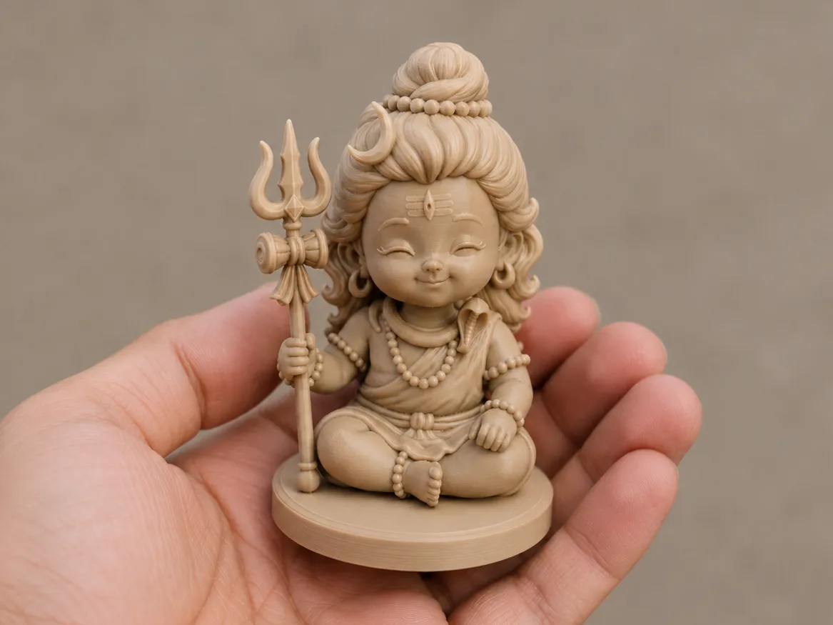 Cute Baby Shiva Chibi Statue